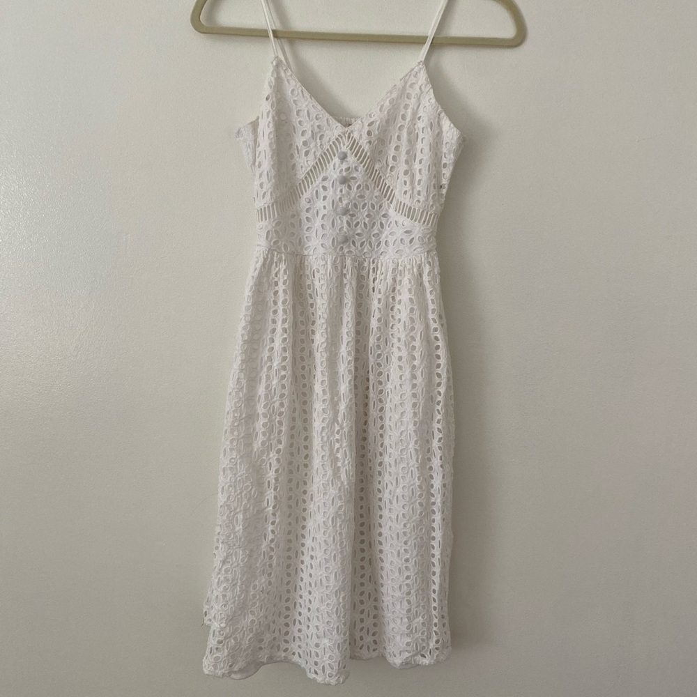 White midi dress